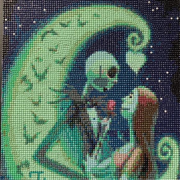 NWT! Jack and Sally- Love Never Dies Diamond Art on Canvas 11”x 17”x 3/4” - Picture 3 of 14
